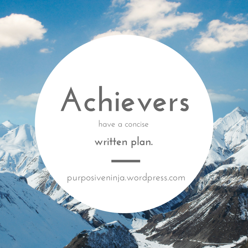 First step to becoming an achiever